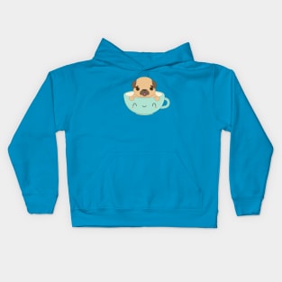 Kawaii Coffee Pug T-Shirt Kids Hoodie